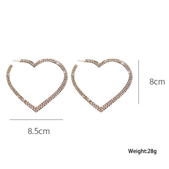 Heart Earrings Silver - Picture 5 of 6